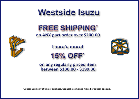 Free Shipping on any part order over $200.